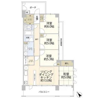 エクセレントスクエア相模大野(0006129)【4階】の間取り