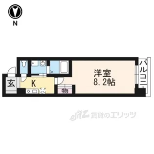 プレゼンス堀川【4階】の間取り