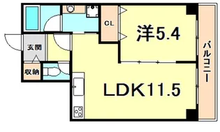 フルール甲陽園駅前【3階】の間取り