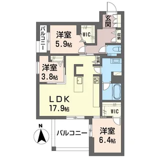 ハレ アネラ【3階】の間取り