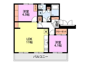 高志レジデンス【3階】の間取り