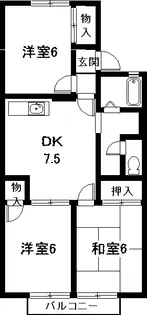 ドリームハイツ【2階】の間取り