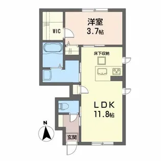 グレース・ケイワ【1階】の間取り