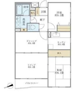 ベルメゾン長崎【3階】の間取り