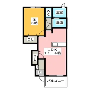 ヴィラ・リッツII【1階】の間取り