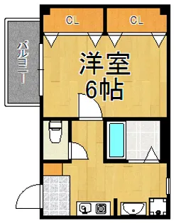 グレイスヴィラ西難波【2階】の間取り