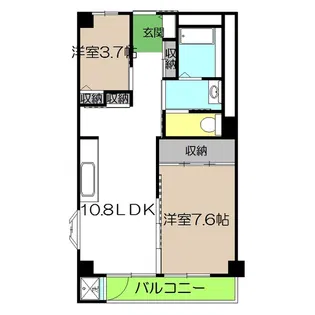 フィネス葛島【1階】の間取り