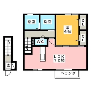 セジュールフラッツII【2階】の間取り