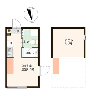 リネア平和台【2階】の間取り