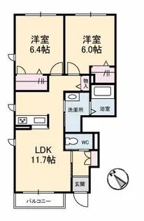 シャーメゾン スピカ【1階】の間取り