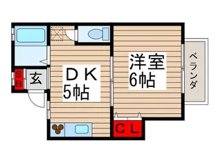 ハイツサンレイク【1階】の間取り