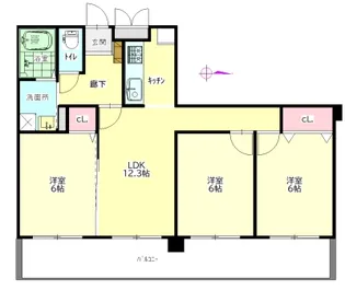 神奈川県川崎市宮前区鷺沼1【マンション】の間取り