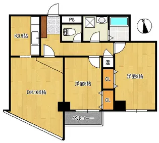 SUNZEUSビル高岡【6階】の間取り