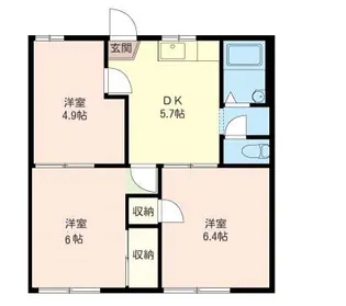 田村コーポ【2階】の間取り