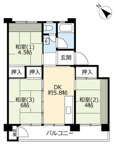 UR東豊中第二【1階】の間取り