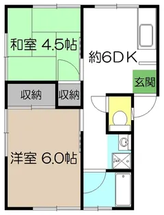 仲田ハイツ【2階】の間取り