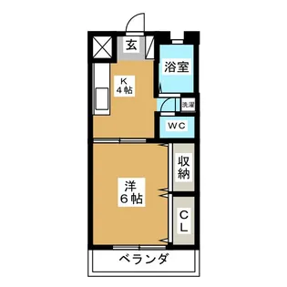 道間マンション【2階】の間取り