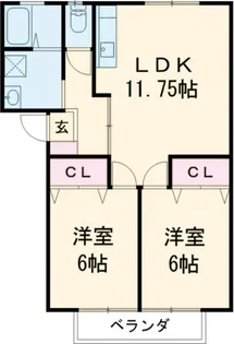 ラ・メゾン黒髪IV【1階】の間取り