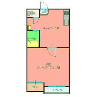 富山県滑川市大崎野【アパート】の間取り