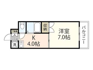 カサデソル己斐【4階】の間取り