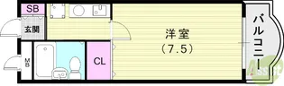 カレッジハイツI【2階】の間取り