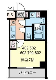 イーストサイド【7階】の間取り