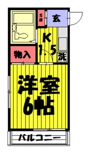 1Kの間取り画像