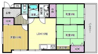 パークロイヤル宮山【1階】の間取り