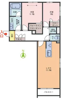 クオリスタ新横江【1階】の間取り