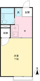 コーポウィスタリアII【2階】の間取り