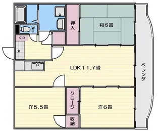 鹿児島県鹿児島市吉野町【マンション】の間取り