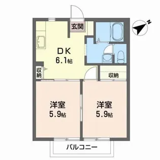 セントラルプラザ B【2階】の間取り