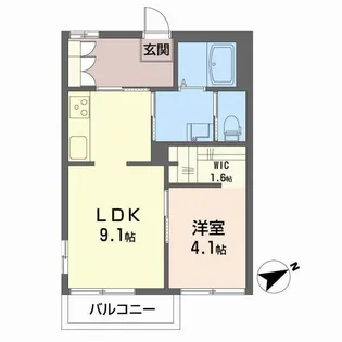 ニューフォーブルアオトB【2階】の間取り
