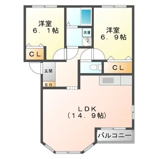 サンヒルズ【2階】の間取り