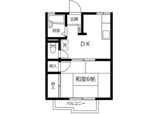 グローリーハイム【1階】の間取り