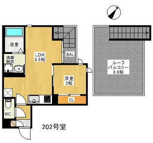 Grandtic雑餉隈【2階】の間取り