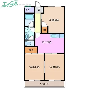 エンブレム大勢【4階】の間取り