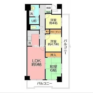 翠峯壱番館【4階】の間取り