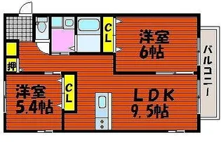 コーラルミナン【3階】の間取り