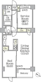 プライムガーデン赤塚【4階】の間取り