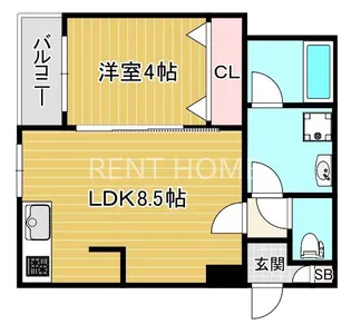 ALEGRIA八尾【1階】の間取り
