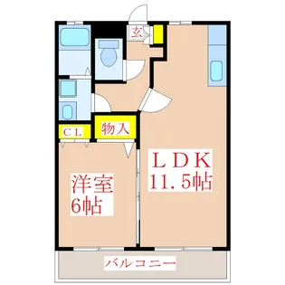 プラシード国分【2階】の間取り