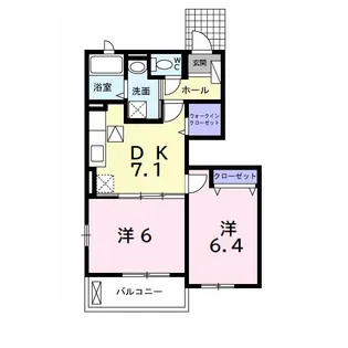 サンフェアリー【1階】の間取り