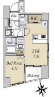 東京都港区麻布十番3【マンション】の間取り