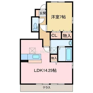 ウィステリア・フィールド B棟【1階】の間取り