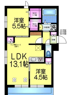 Casa del Sole カーサデルソーレ【3階】の間取り