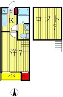西新井ヴィラージュ【1階】の間取り