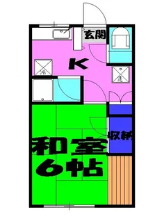 中溝荘(小仲台)【2階】の間取り