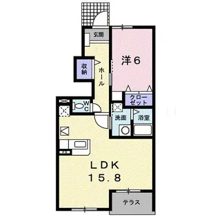 フローリア漣4号館【1階】の間取り