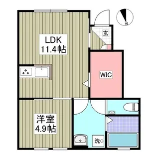 1LDKの間取り画像